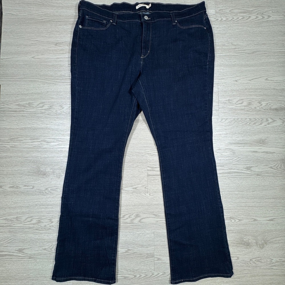 Levi's Women's Jeans Classic Bootcut Dark Wash Blue Plus Size 22W L Stretch